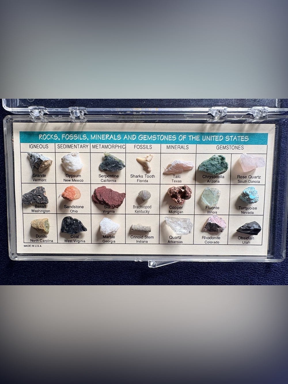 Rocks, Fossils, & Gemstones of The United States